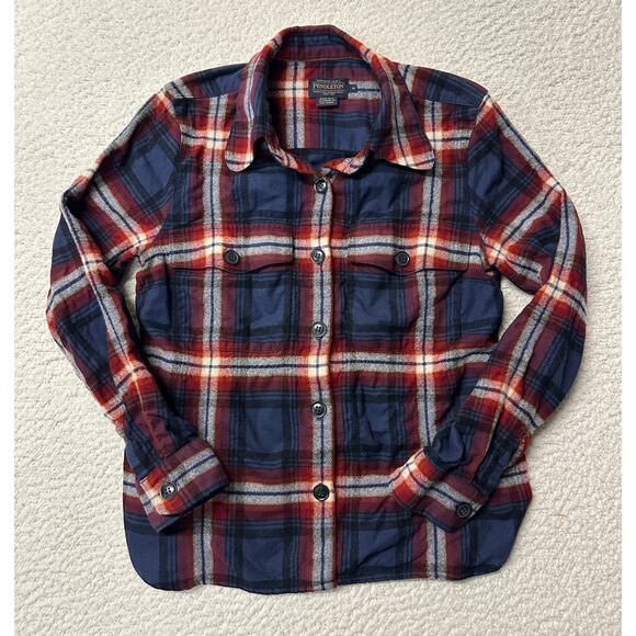 Pendleton Womens Long Sleeve Button Down Plaid Flannel Shirt Small - Picture 1 of 7